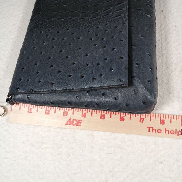 LE MIEL Vegan Leather Adjustable Crossbody Clutch Purse Dark Gray NEW - Picture 15 of 16